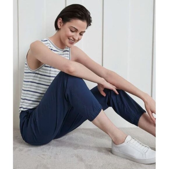 RW&Co, Cotton midrise jogger pants in medieval blue - Picture 3 of 12